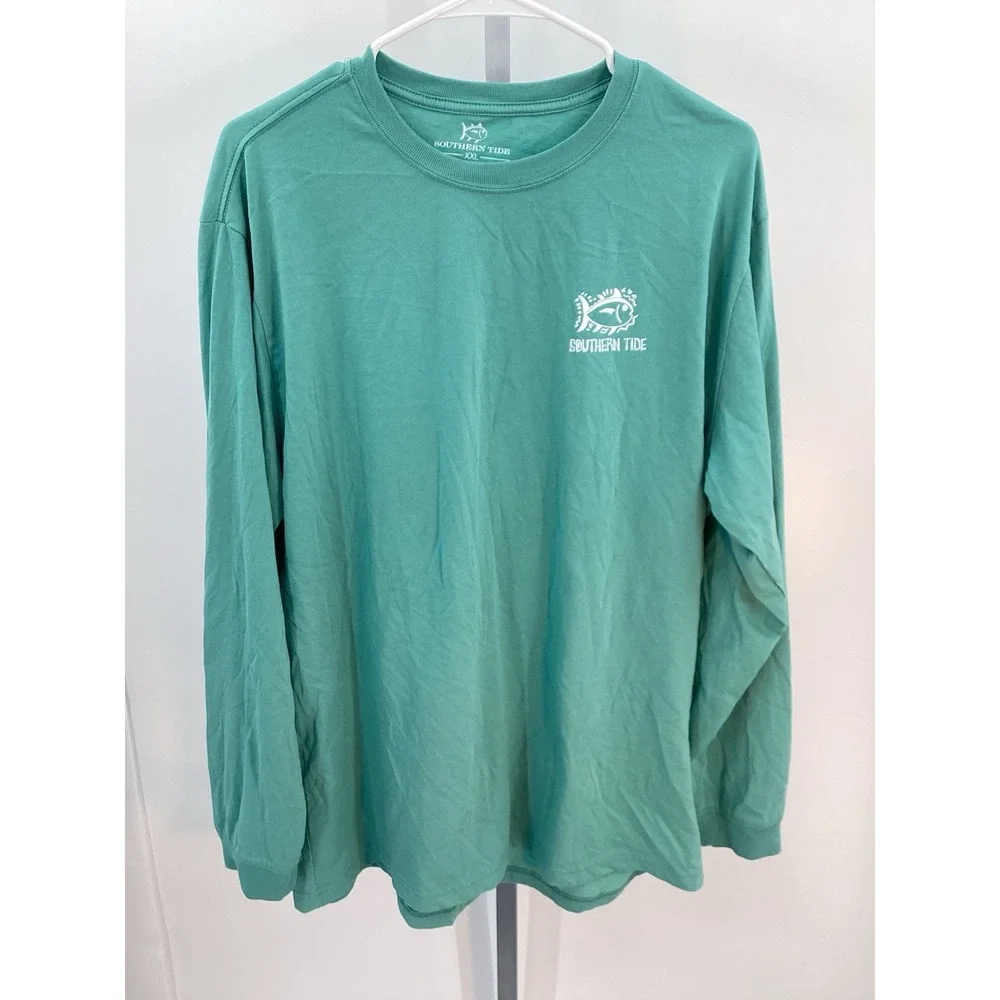 Mens‎ Southern Tide Golf 19th Hole Long Sleeve Tshirt -Mint Green